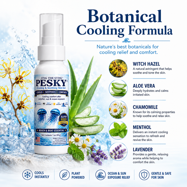 PESKY® Zing the Sting - Cooling Comfort After Stings for beach days, boating, camping, and outdoor travel